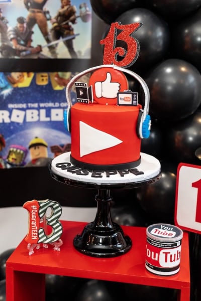 YouTube Themed 13th Birthday Party