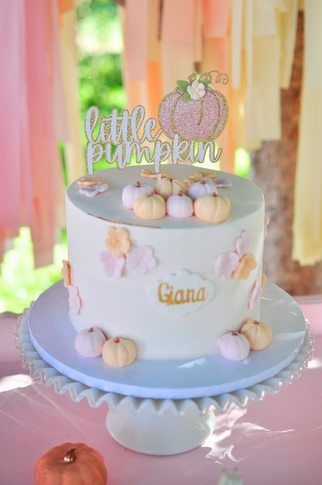 Little Pumpkin Baby Shower Cake Topper