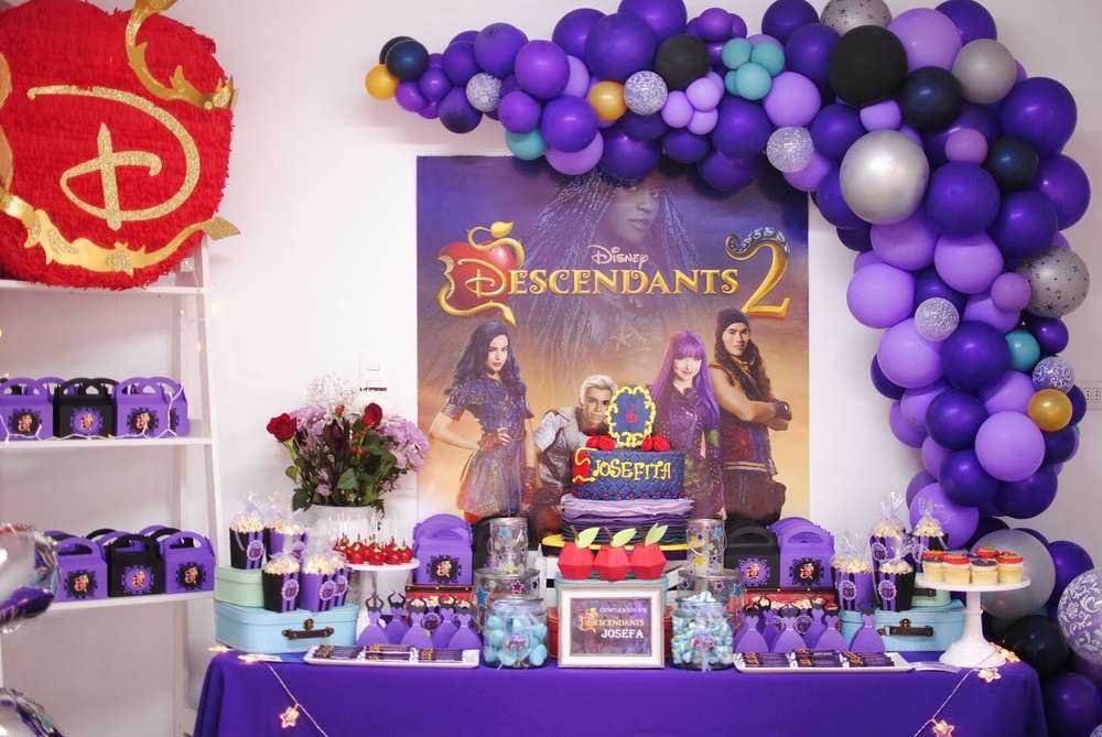 Disney Movie Descendants Themed Birthday Party Supplies Background