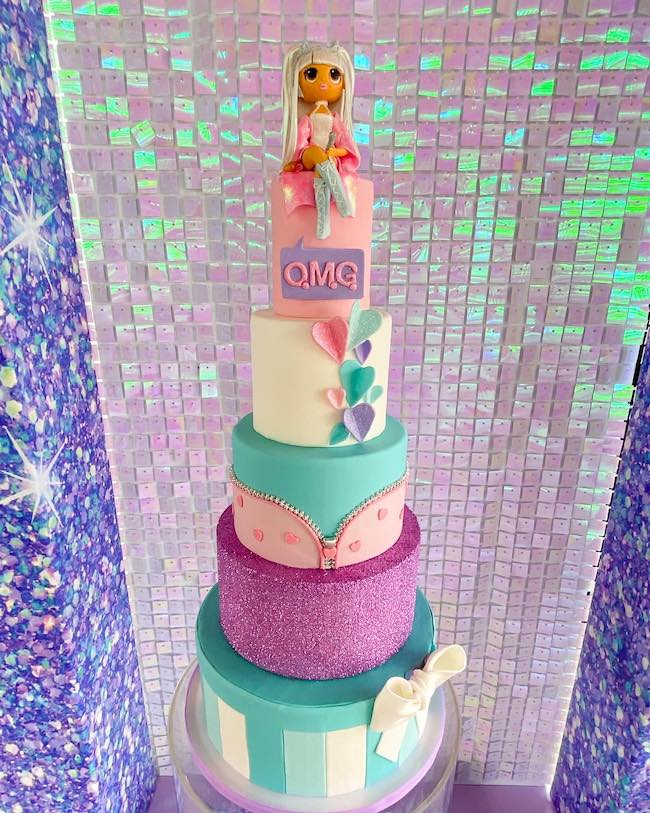 OMG Dolls LOL Surprise! Birthday Cake on Pretty My Party