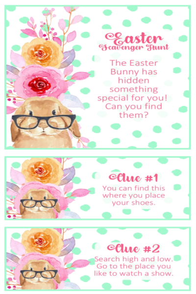 Free Easter Scavenger Hunt Printables