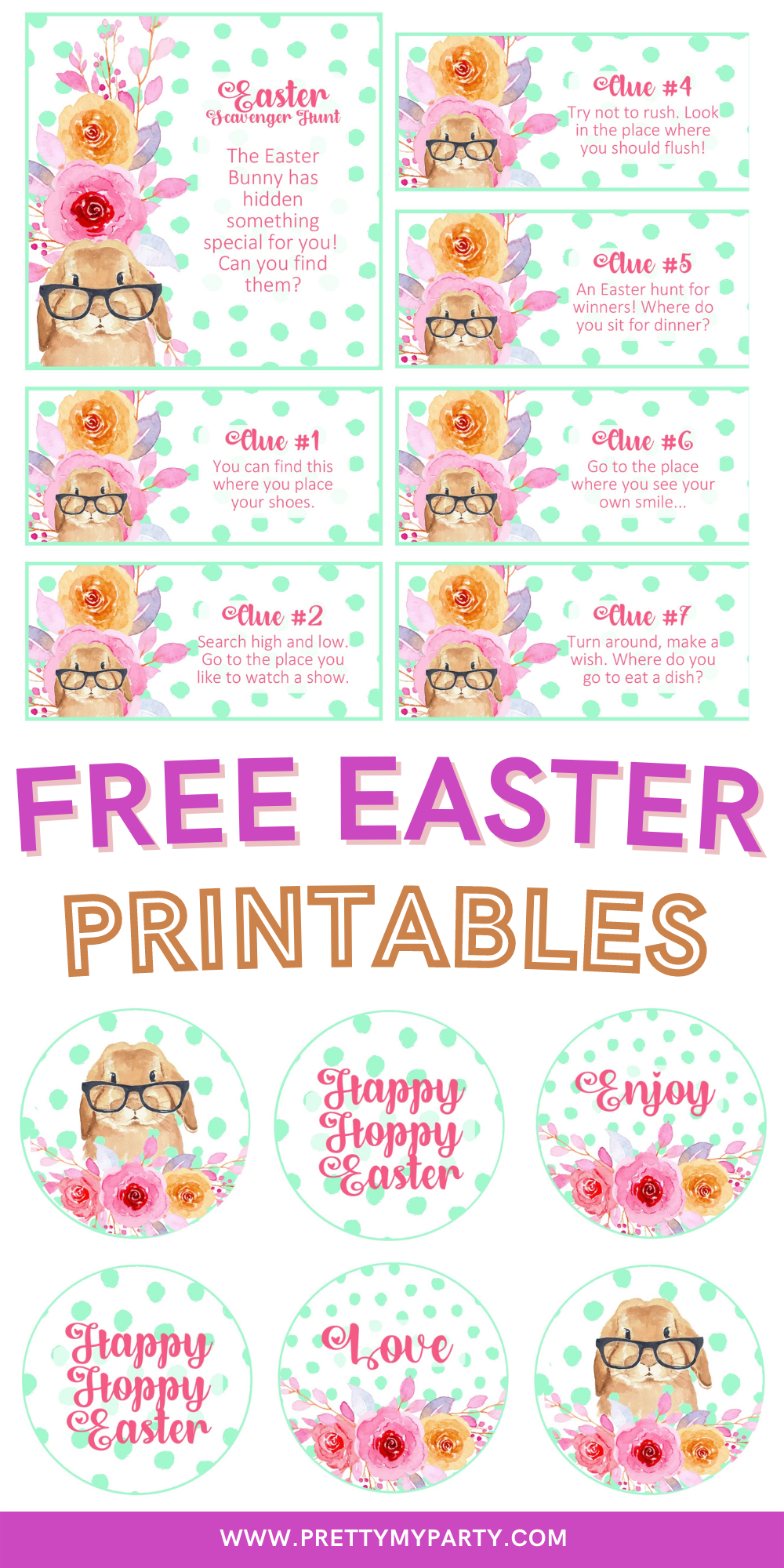 Free Easter Scavenger Hunt and Party Printables on Pretty My Party