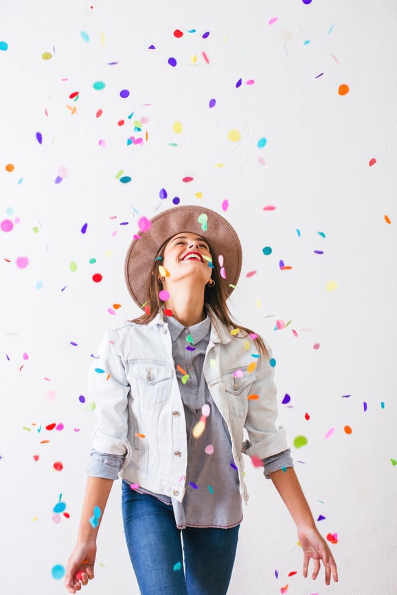 New Year's Eve confetti toss idea