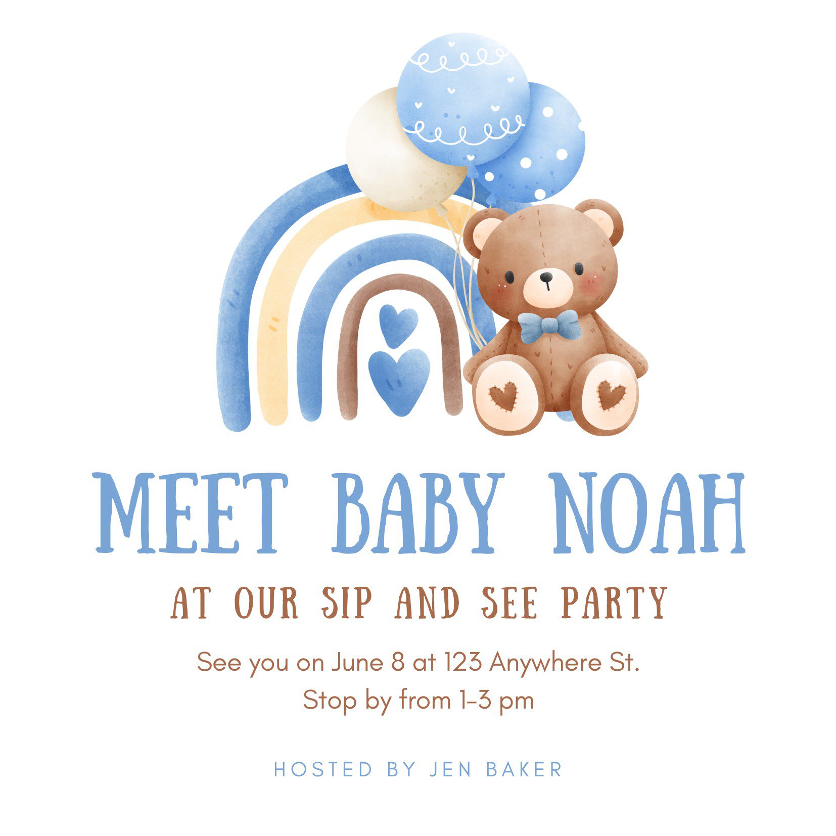 Free customizable sip and see baby girl invitation printable on www.prettymyparty.com
