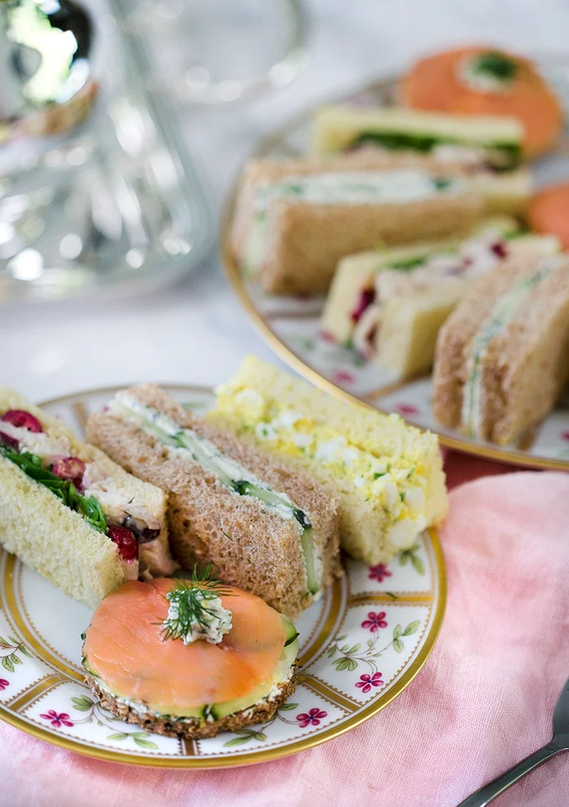 English tea sandwiches at a sip and see