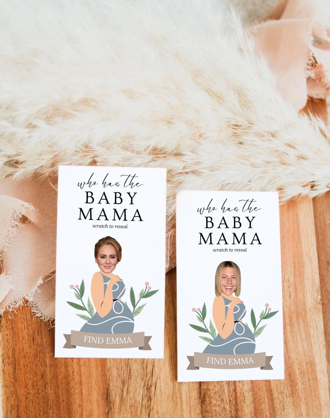 Who Has the Baby Mama Shower Game - Printable Scratch Offs