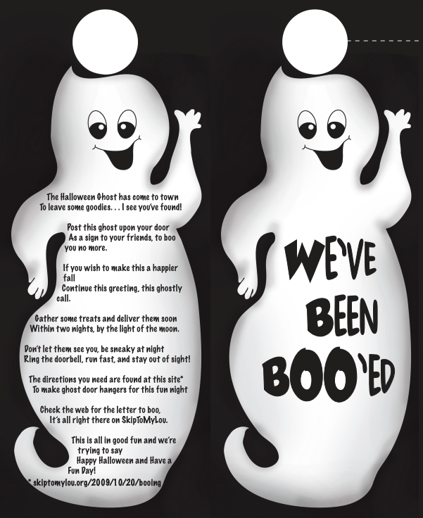 You've Been Booed Poem Ghost Door Hanger