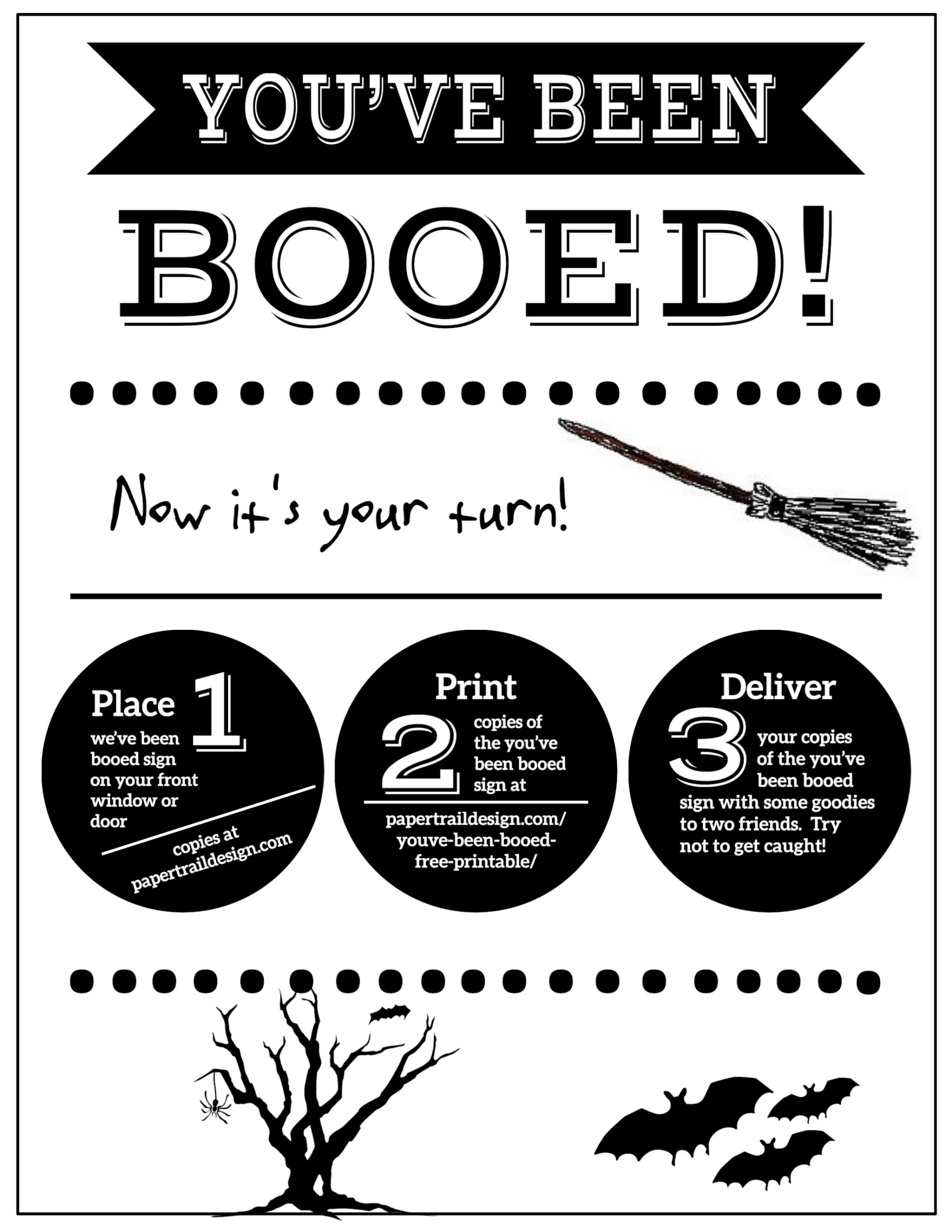 You've Been Booed Printable Sign