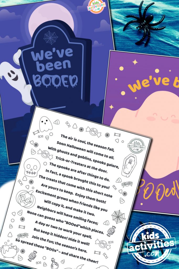 Free You've Been Booed Signs and Poem