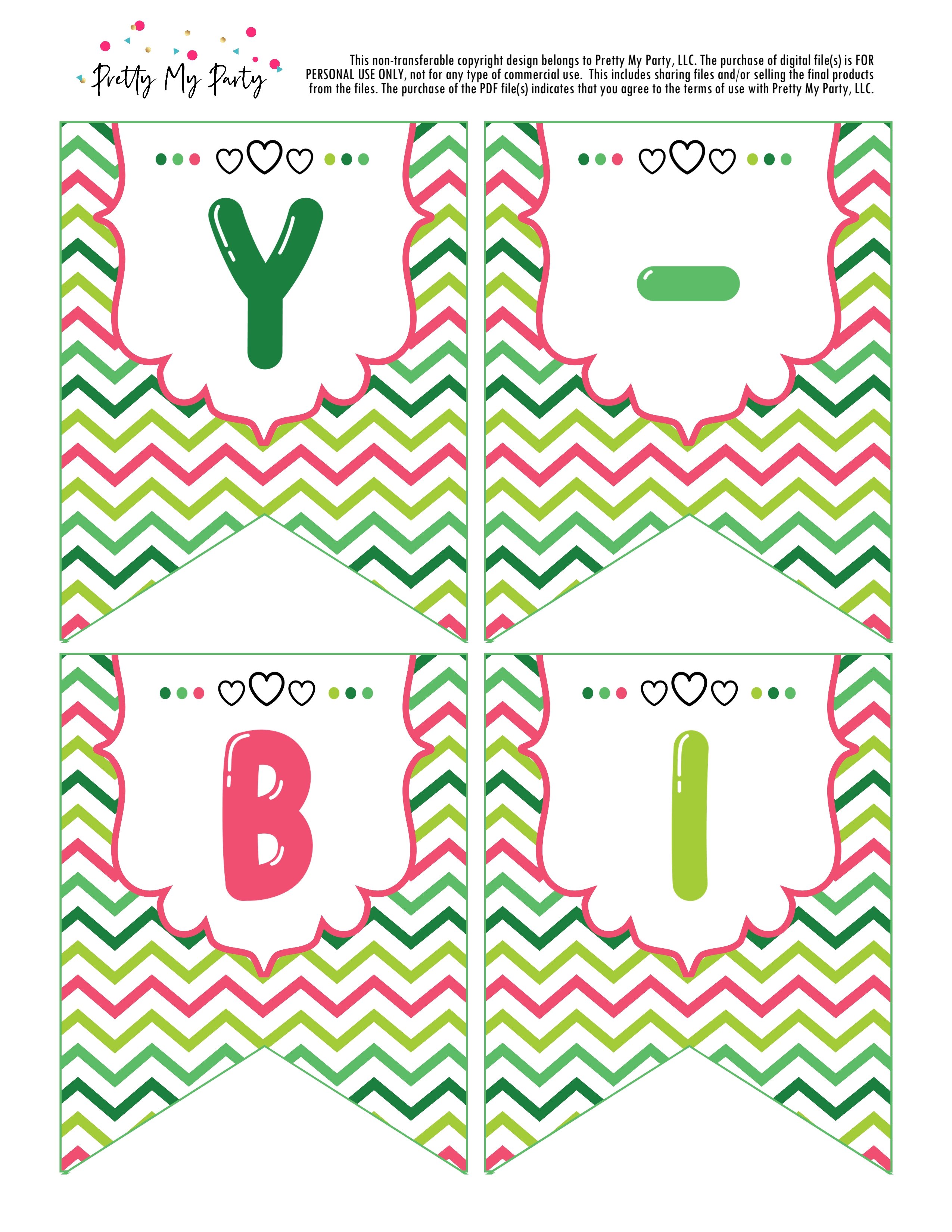 Grab your FREE Cocomelon Happy Birthday Banner for your child's party on Pretty My Party!