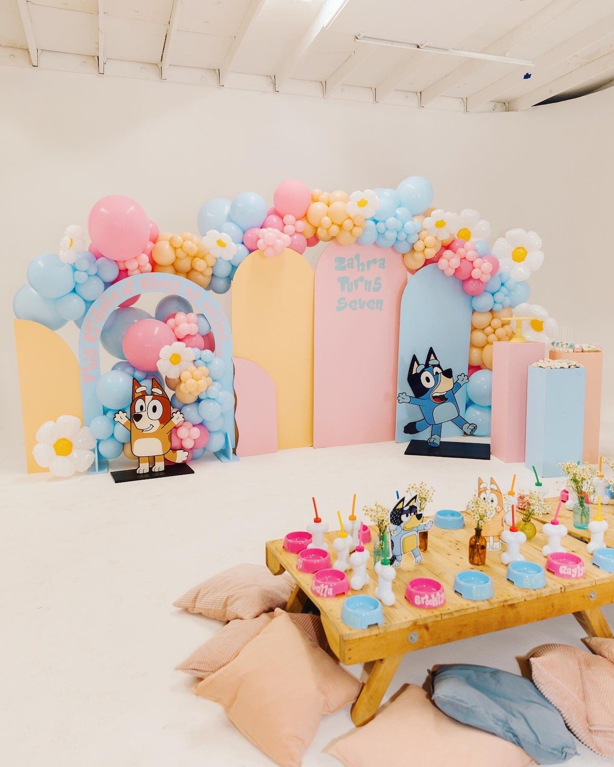 Girls Pastel Bluey Birthday Party feature on Pretty My Party.