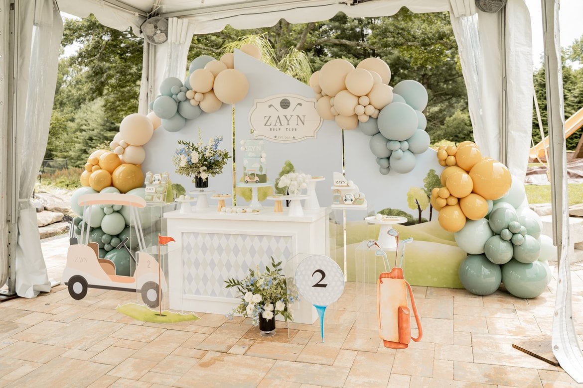 Golf-themed 2nd birthday party feature on Pretty My Party
