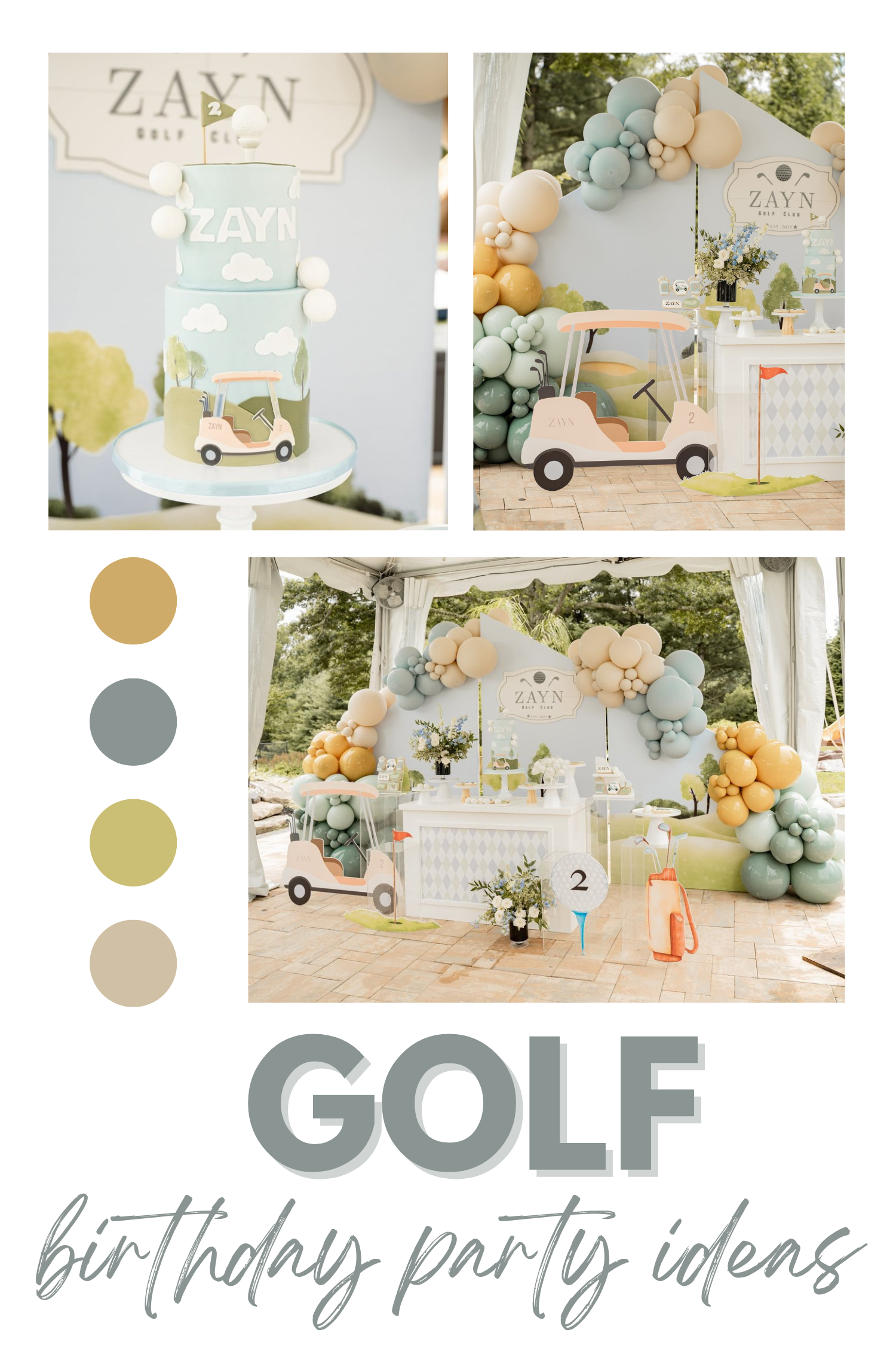 Golf-themed party ideas on Pretty My Party