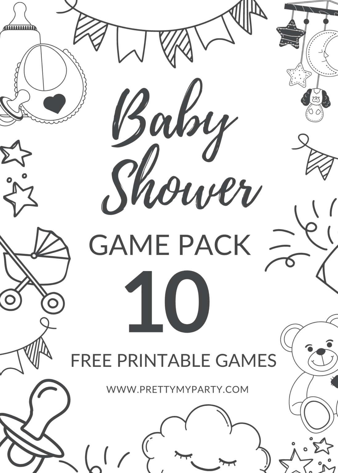 10 free printable baby shower games you can print and play - Pretty My ...