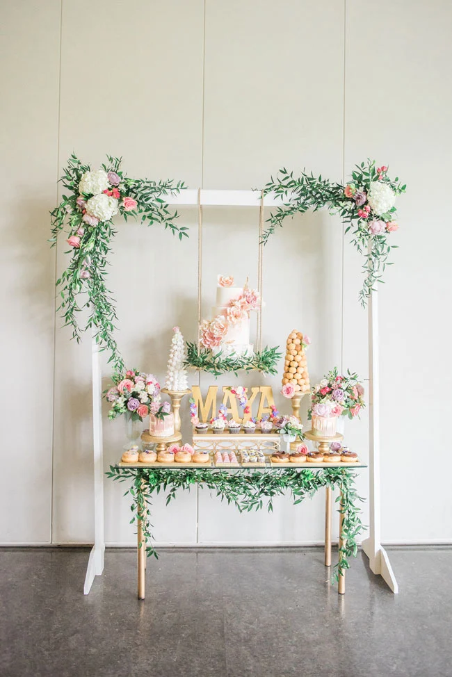 Fairy-themed dessert table