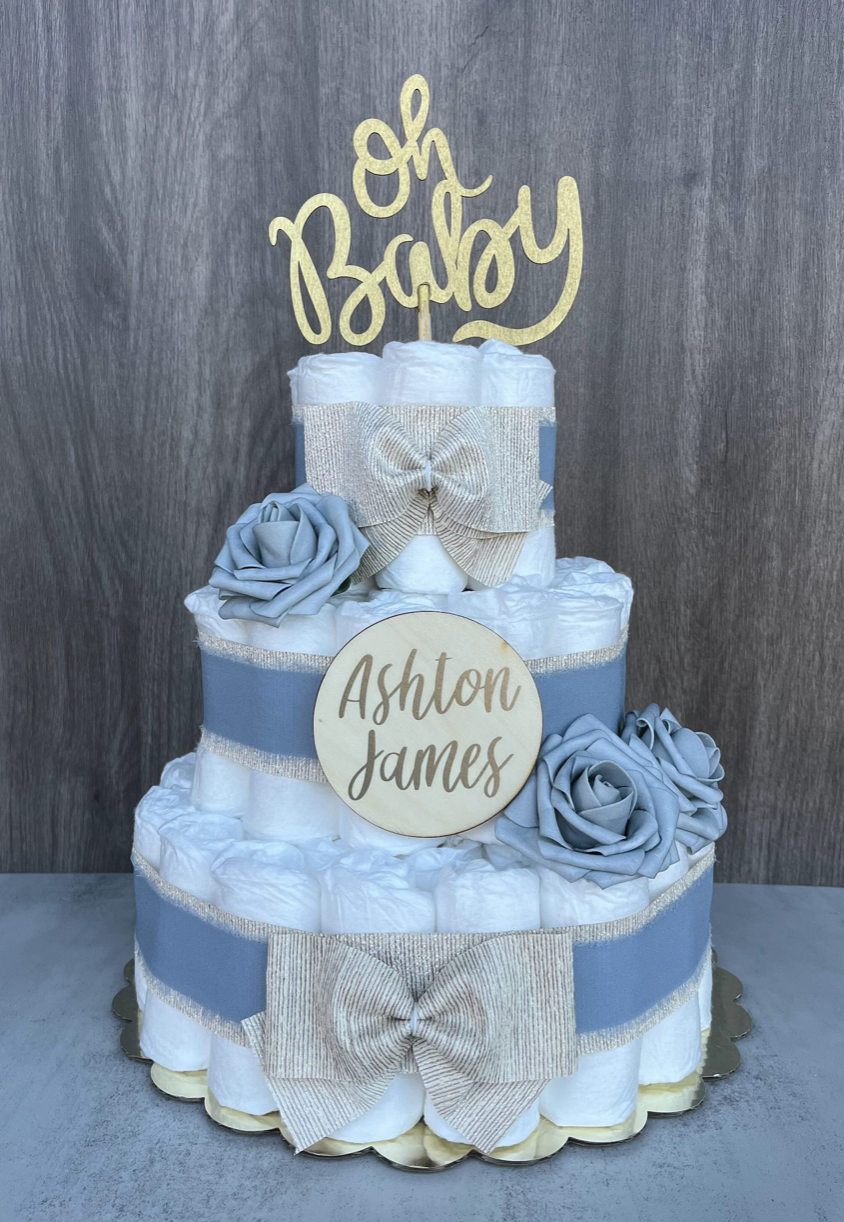 Fishing Boat Diaper Cake - Baby Shower Centerpiece