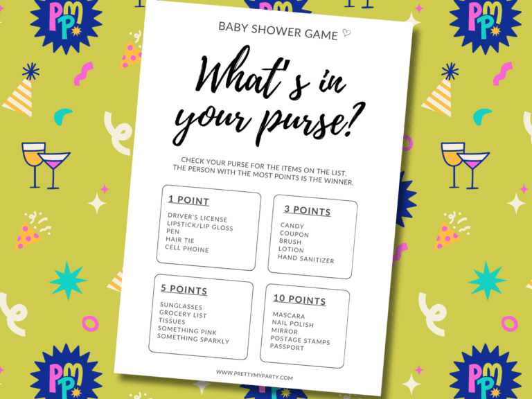 What's In Your Purse Baby Shower Game
