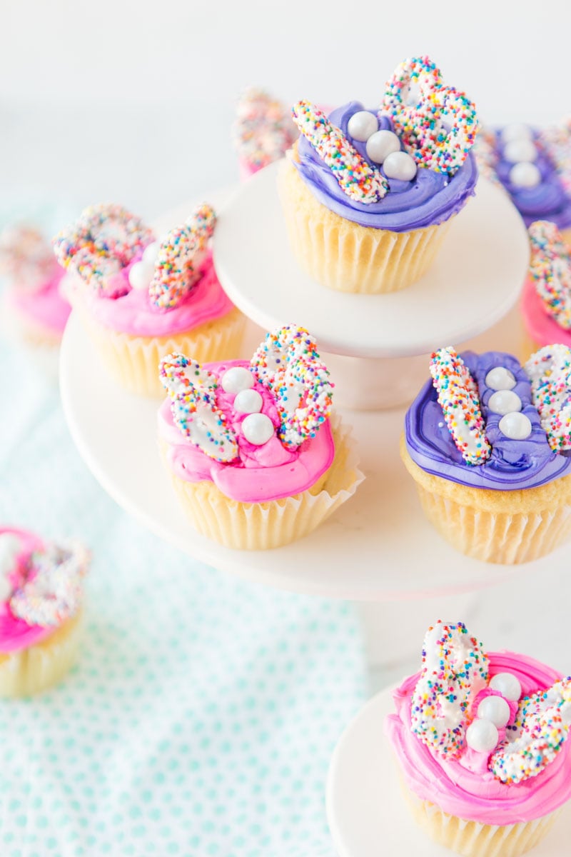 DIY butterfly cupcakes for a fairy party