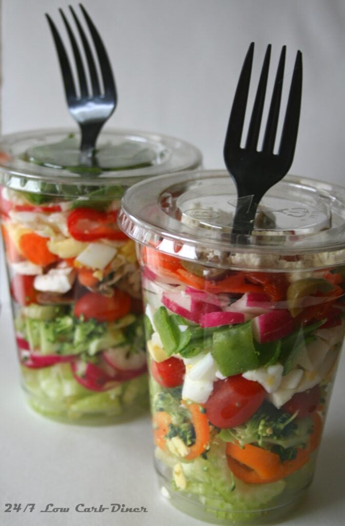 Salad in a cup party hack