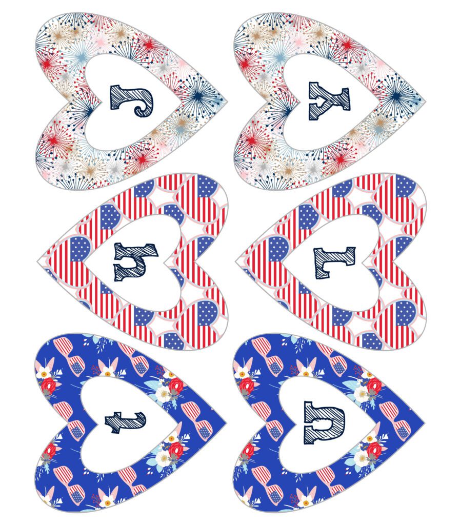 Free Printable Happy 4th of July Banner on www.prettymyparty.com