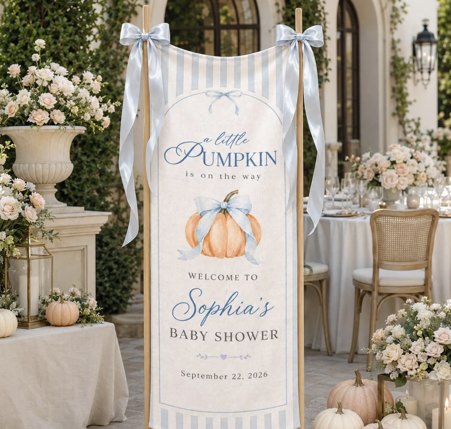 Little Pumpkin Welcome Sign