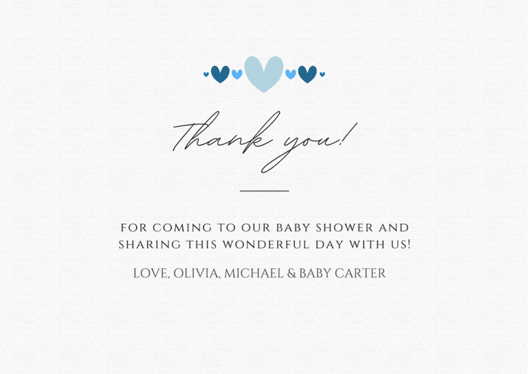 Baby Shower Thank You Notes