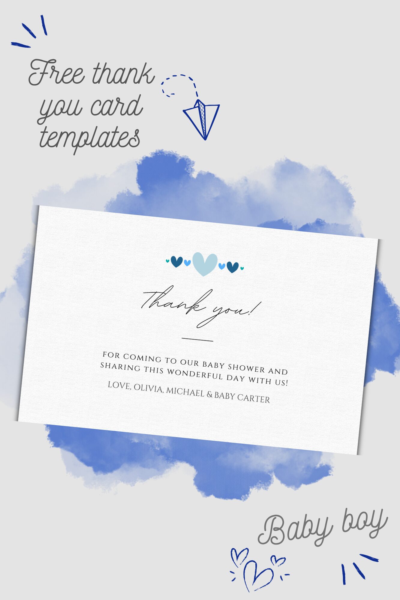 How to write baby shower thank you notes that sound like you with a free boy and girl template on www.prettymyparty.com #babyshower #babyshowerthankyounotes