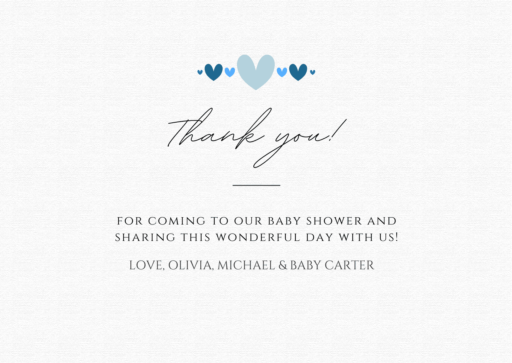 Baby Shower Thank You Notes