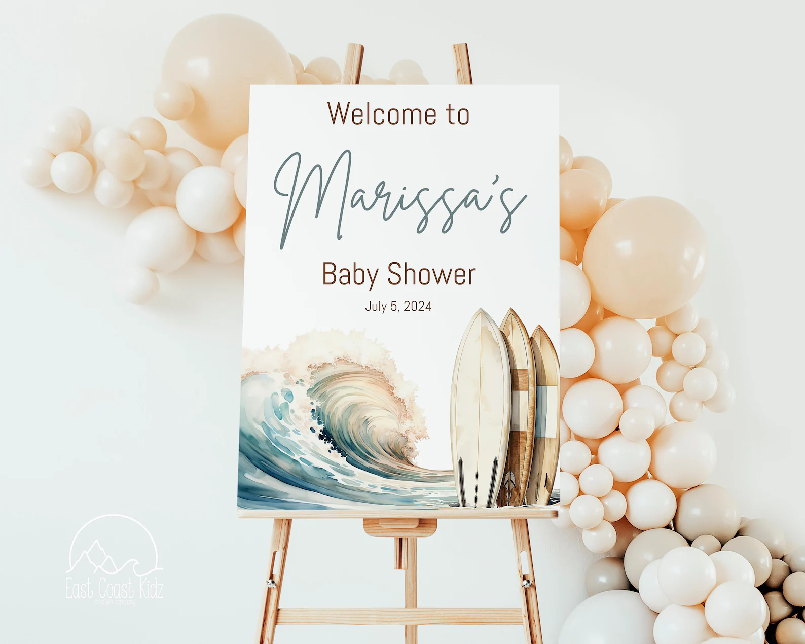 Beach summer baby shower theme