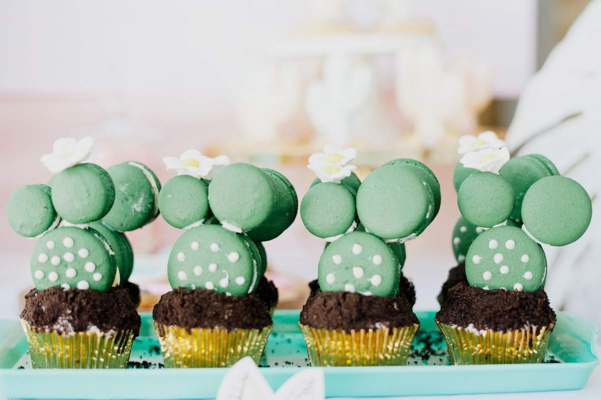 Cactus cupcake toppers