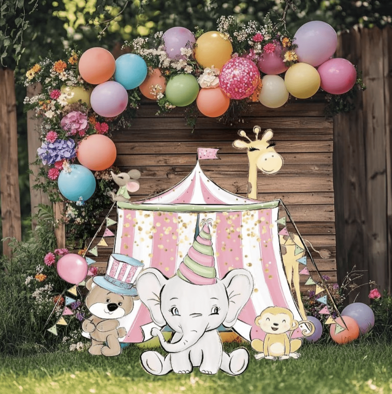 Circus/carnival summer baby shower theme