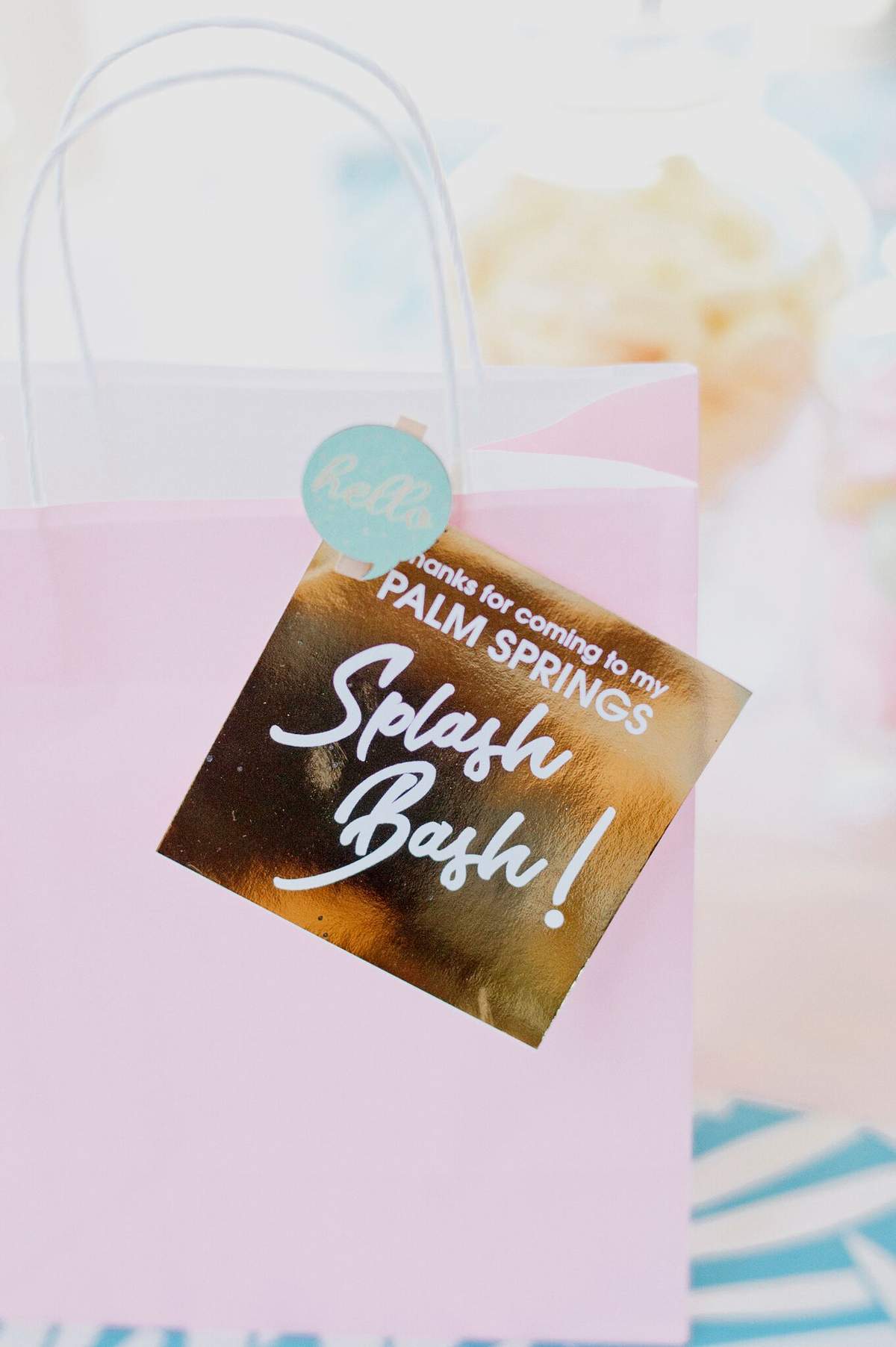 Gold Smash Bash Favor Tag