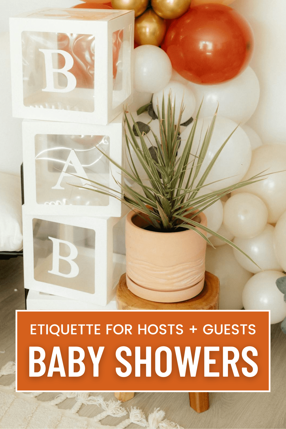 Modern baby shower etiquette guide for hosts and guests on www.prettymyparty.com. #babyshoweretiquette