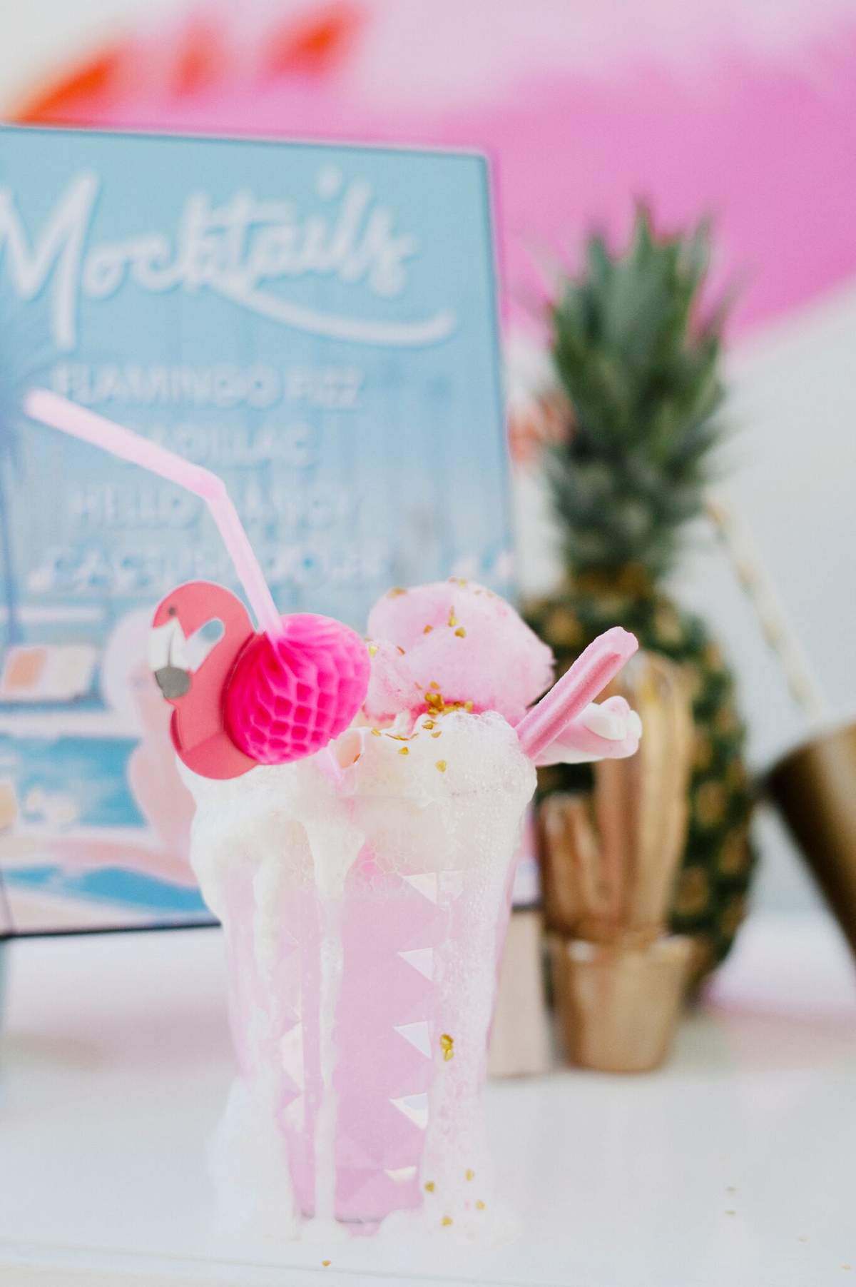 Pink milkshake