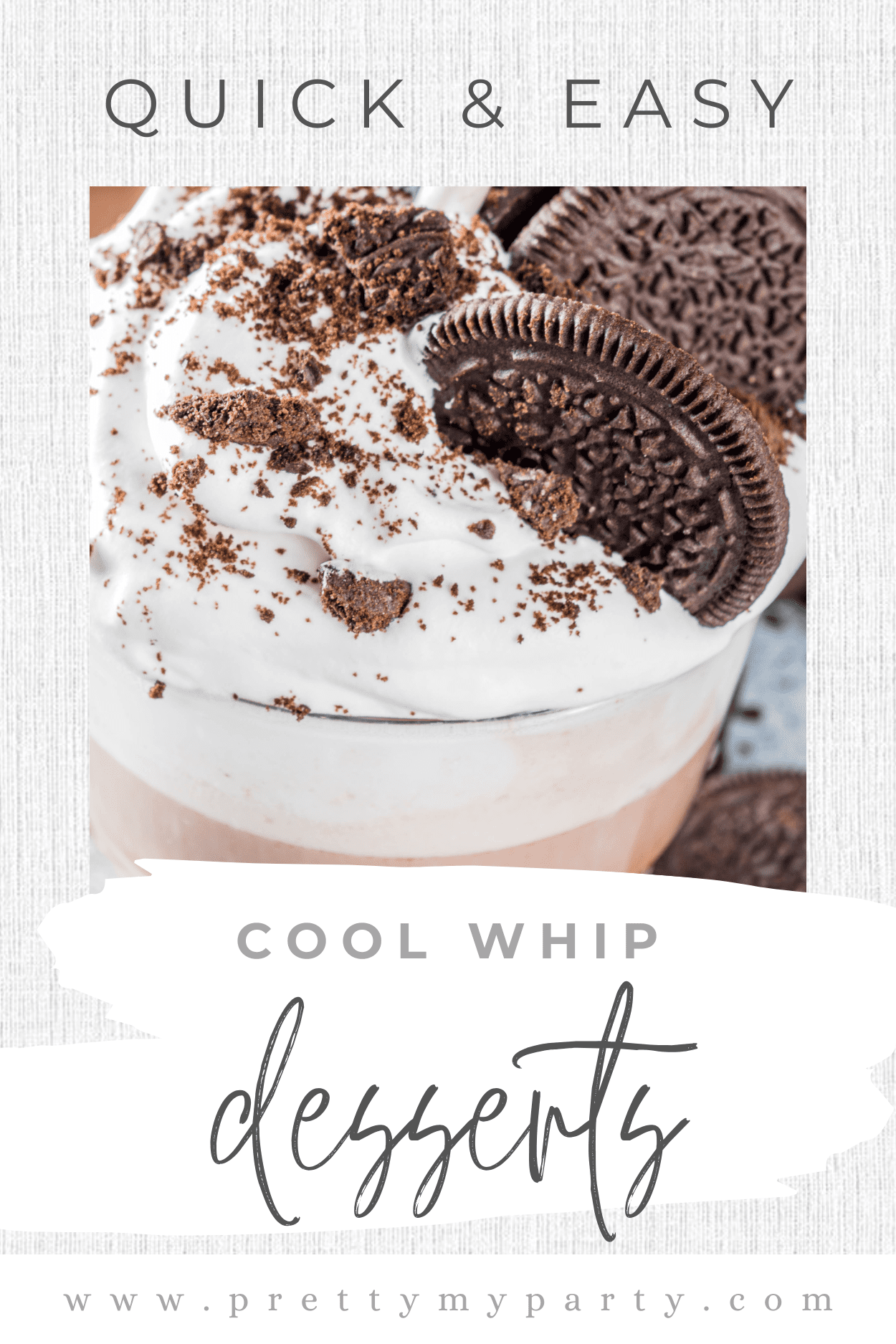 Easy and delicious Cool Whip desserts for any party on www.prettymyparty.com.