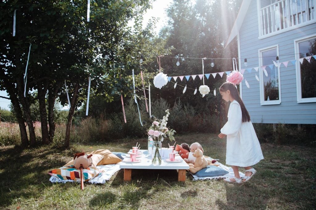 Backyard picnic party on a budget
