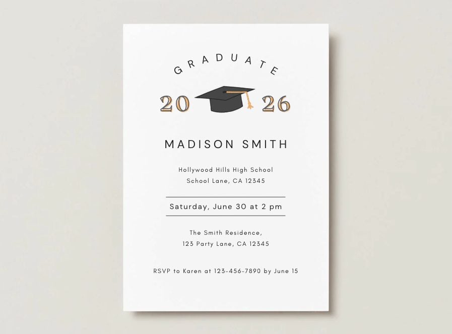Free graduation party invitation template